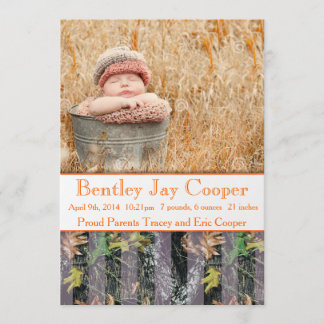 Orange och Camouflage Baby-meddelande Meddelande