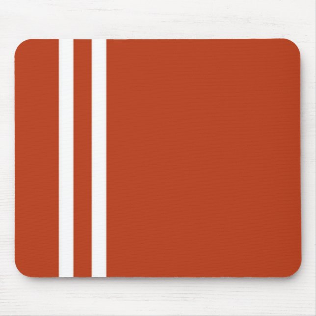 Orange och Dubbla Vita strippmusslor Musmatta (Framsidan)