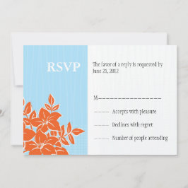 Orange- och för Tiffany bröllop OSAsvar kort