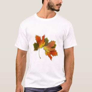 Orange och Golden Höst löv Tee