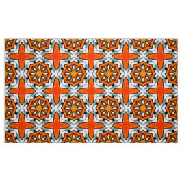 Orange och grå geometrisk stjärnmönster  tyg