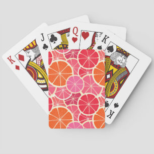 Orange och grapefrukt Citrus Fruit Mönster Casinokort