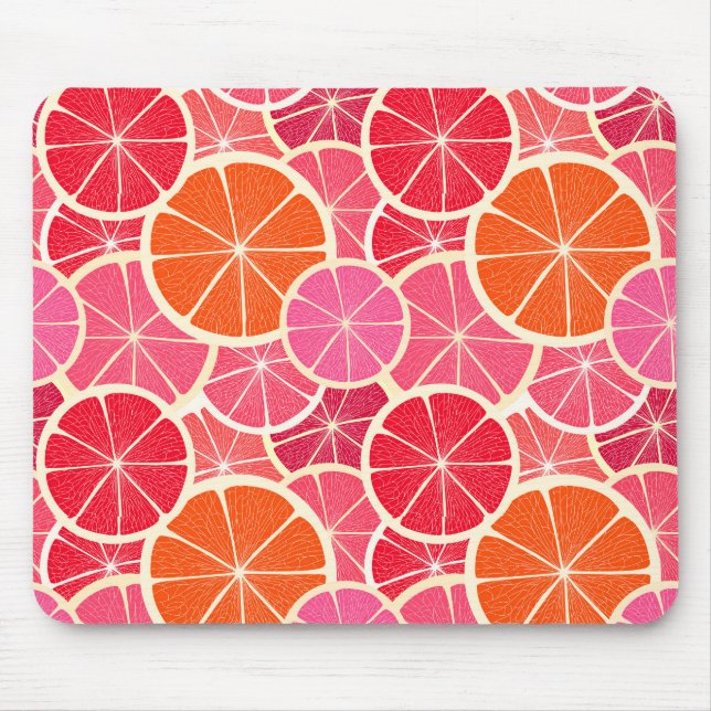 Orange och grapefrukt Citrus Fruit Mönster Musmatta (Framsidan)