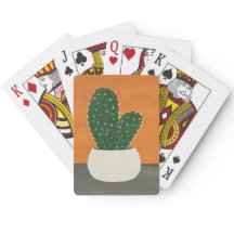 Orange och Grått akrylkrukaktus