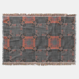 Orange och Grått Crossways Throw Blanket Filt