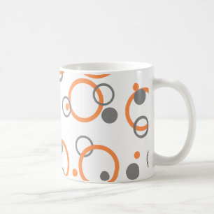 orange och grått Färgämnet Ringar kaffe Mugg