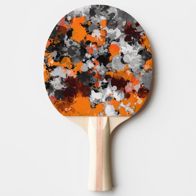 Orange- och Grått-färgplatta Pingisracket (Framsidan)