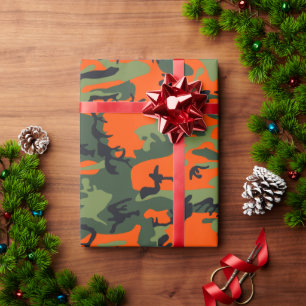 Orange och grön kamouflage, militär, armé presentpapper