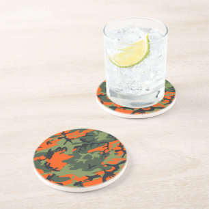 Orange och grön kamouflage, militär, armé underlägg