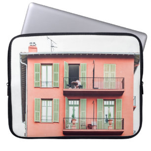 ORANGE OCH GRÖNT 4-STORY-BYGGNAD LAPTOP FODRAL