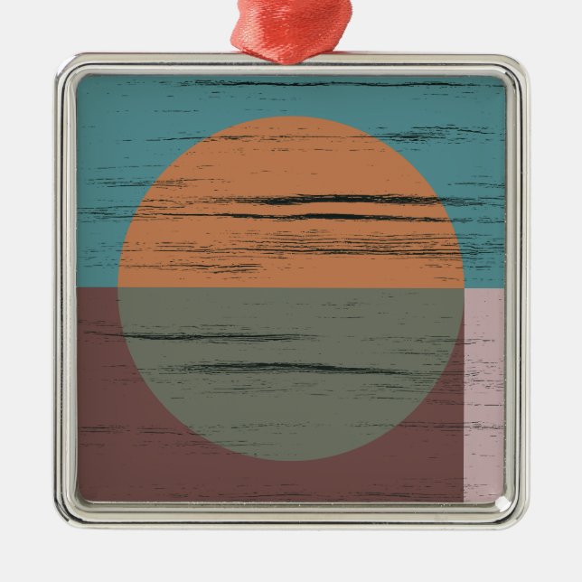 Orange och Grönt Julgransprydnad Metall (Framsidan)