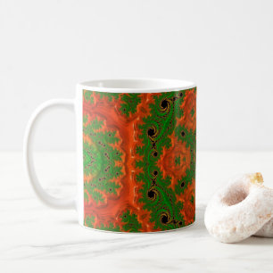 Orange och Grönt Kaleidoscope Classic Mugg