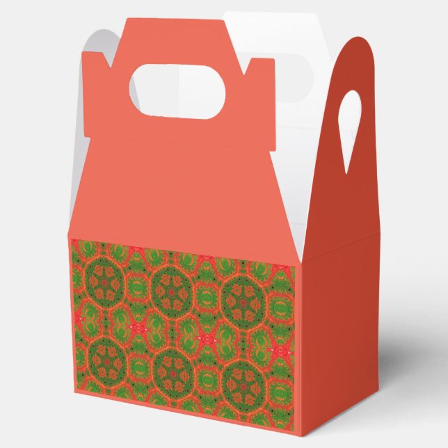 Orange och Grönt Kaleidoscope Gift Boxes Presentaskar (Öppnad)