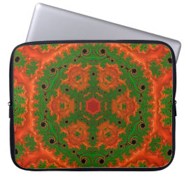 Orange och Grönt Kaleidoscope Laptop sleeve