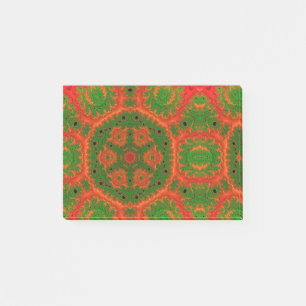 Orange och Grönt Kaleidoscope Post IT Post-it Block