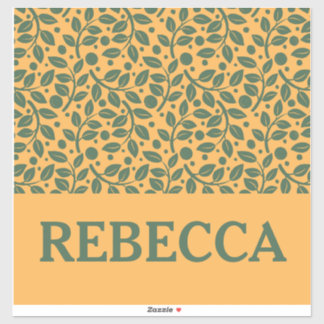 Orange och Grönt Löv Mönster Klistermärken