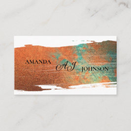 Orange och Grönt Minimalistisk modern Professionel Visitkort