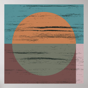 Orange och Grönt Poster