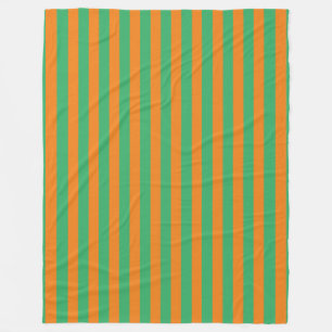 Orange och Grönt Rand Fleece Blanket