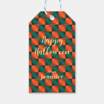 Orange och Grönt Shiny Checkerboard