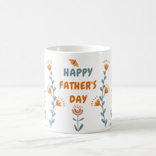 Orange och Grönt Simple Fars dag Personal Mugg