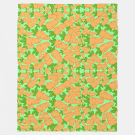 Orange- och Gröntar Fleecefilt