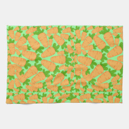 Orange- och Gröntar Kökshandduk
