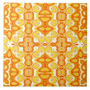 Orange och gul geometrisk mönster kakelplatta