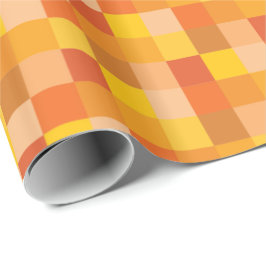 Orange och gul konst för PIXEL för Pixelated Presentpapper