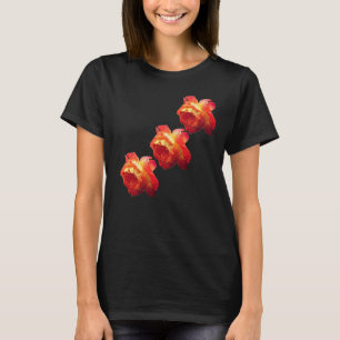 Orange och Gul ros blomma T Shirt