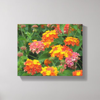 Orange och Gula blommor - Kanvastryck som har spar