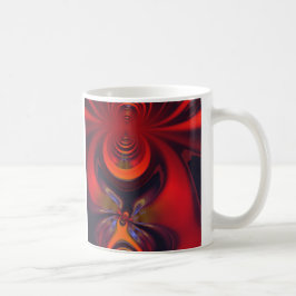 Orange och guld- passion för bärnstensfärgad kaffemugg