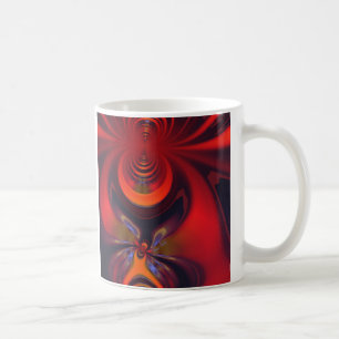 Orange och guld- passion för bärnstensfärgad kaffemugg