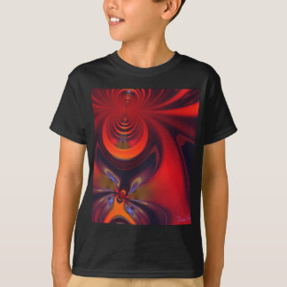 Orange och guld- passion för bärnstensfärgad t-shirt