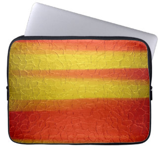 Orange och Guld Stainless Steel Metall Laptop Fodral