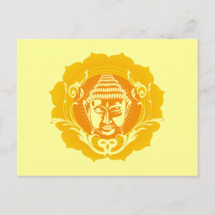 Orange och Gult Buddha Vykort