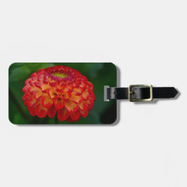 Orange och Gult Dahlia Bagagebricka