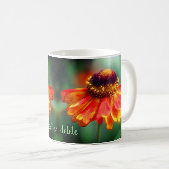 Orange och Gult Daisy, blomma Personlig Kaffemugg (Framsida höger)