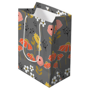 Orange och Gult Doodle Flower Medium Gift-fack