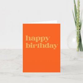 Orange och Gult för enkel typografi Kort