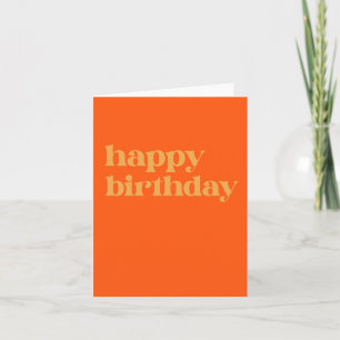 Orange och Gult för enkel typografi Kort