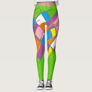 orange och gult för lila av grönt leggings