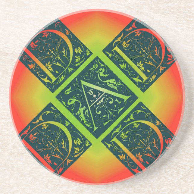 Orange och Gult för pappa Finare-text Underlägg (Framsidan)