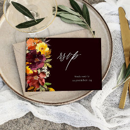 Orange och Gult Guld Blommigt med Meal OSA kort-2P
