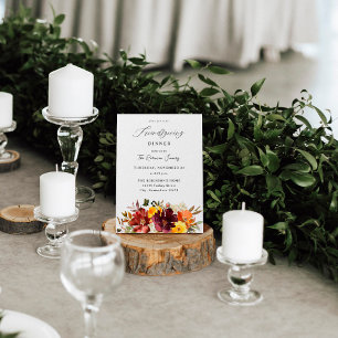 Orange och Gult Guld Fall Blommigt Friendsgiving Inbjudningar