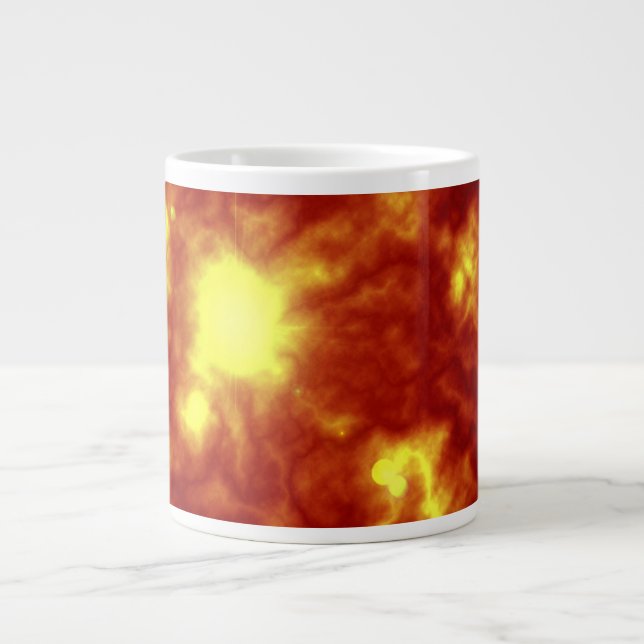 Orange och Gult Jumbo Mugg (Framsidan)