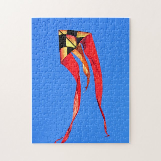 Orange och Gult Kite Jigszle Puzzle Pussel (Vertikal)