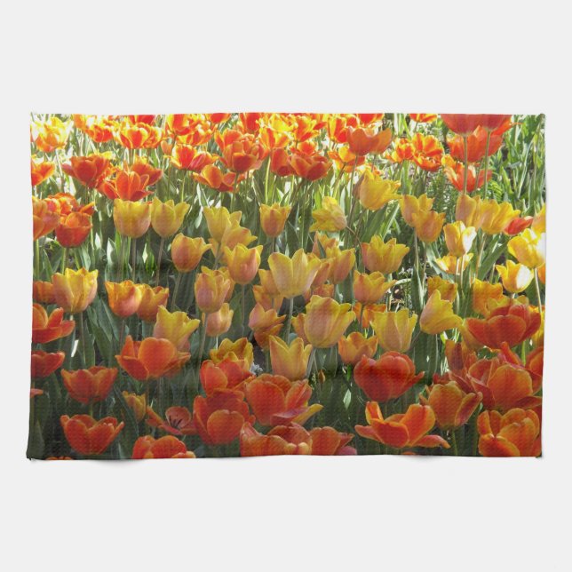 Orange och Gult Kökshandduk (Horisontell)