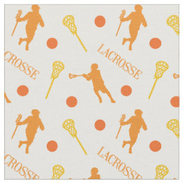 Orange och Gult Male Lacrosse Player Mönster Tyg