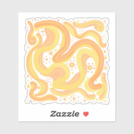 Orange och Gult med punkter Klistermärken